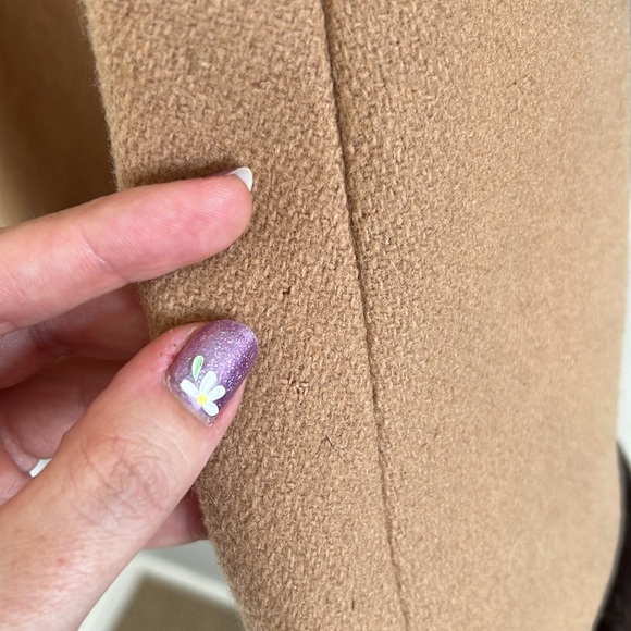 Vintage Juli de Roma faux fur wool trenchcoat jacket small - Picture 10 of 10